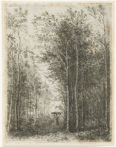 採集者のいる森の風景 作： Willem Matthias Jan van Dielen