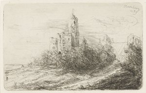 ストロンバーグの城の廃墟 作： Willem Matthias Jan van Dielen