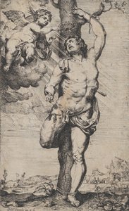 聖セバスティアンの殉教 左上に天使が冠をかぶっている 1620～32年頃 作： Willem Panneels