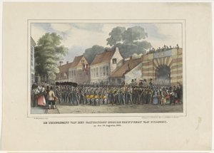 1834 年 8 月 19 日のユトレヒトのバタイヨン モバイル シュタリーの帰還 (オブジェクトのタイトル)