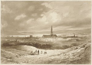湖の街の丘からの眺め 作： Willem Pieter Hoevenaar