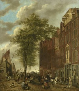 砥石市場（砥石市場）、アムステルダム 作： Willem Pieter Hoevenaar