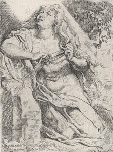 荒野のマグダラのマリア、カリフォルニア州。 1613-14。 作： Willem Pietersz. Buytewech
