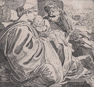 聖家族の休息、約。 1615年。 作： Willem Pietersz. Buytewech