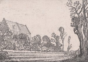 階段状の破風のある家（『Verscheyden Landtschapjes 様々な小国...』より）、1616年頃。 作： Willem Pietersz. Buytewech