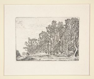 2 つの生け垣、「風景のセット」のプレート 6 作： Willem Pietersz. Buytewech