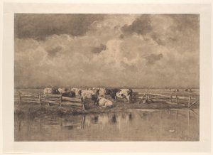 シー川沿いのメルボヒト 作： Willem Roelofs (I) (signed by artist)