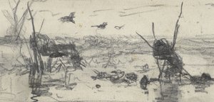 池のアヒルのおとり 作： Willem Roelofs (I)