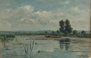 ロースドレヒト近くの湖 Loosdrecht 近くのシート オブ ウォーター 作： Willem Roelofs (I)