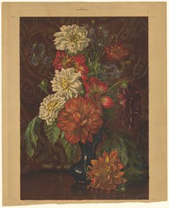 ダリアの花瓶 作： Willem Roelofs (II) (signed by artist)
