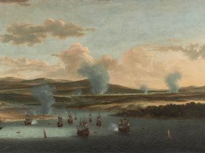 メドウェイの戦い チャタムへの旅、1667年：メドウェイ河口のオランダ艦隊 作： Willem Schellinks