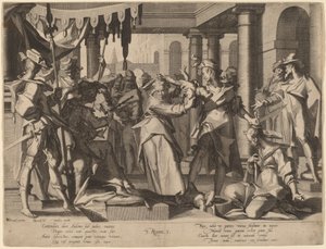 ソロモンの裁き 作： Willem Swanenburgh after Joachim Anthonisz Wtewael