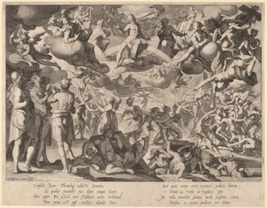 最後の審判 作： Willem Swanenburgh, after Joachim Anthonisz Wtewael