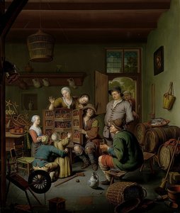 レア度ボックス（？T Fraay Curieus）。 1718 作： Willem Van Mieris