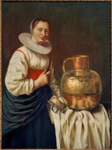 銅鍋を持つ女性 作： Willem Van Odekercken