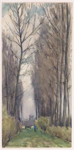 背の高い木々が並ぶ通り 作： Ludwig Willem Reymert Wenckebach