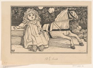 クリスマスツリーの下の人形とおもちゃの馬 作： Ludwig Willem Reymert Wenckebach