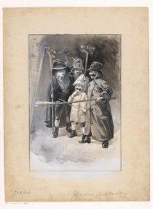 着飾った5人の子供たち 作： Ludwig Willem Reymert Wenckebach