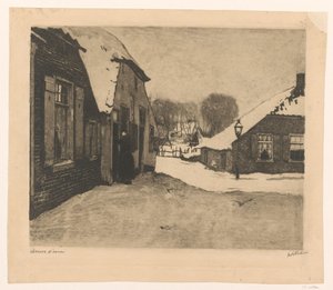 エーデの雪の家 作： Willem Witsen (signed by artist)
