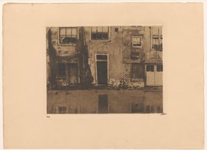 アムステルダムの Zeedijk の後部の眺め 作： Willem Witsen (signed by artist)
