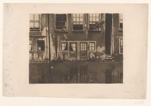 アムステルダムの Oudezijds Achterburgwal の家 作： Willem Witsen (signed by artist)