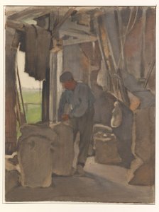 製粉業者、袋に詰める 作： Willem Arnoldus Witsen
