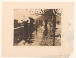 ロンドンのビクトリア堤防の眺め 作： Willem Arnoldus Witsen