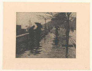 ロンドンのビクトリア堤防の眺め 作： Willem Arnoldus Witsen