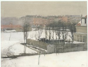 雪の中のオーステルパークの眺め 作： Willem Arnoldus Witsen