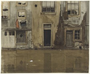 運河沿いの家々 作： Willem Arnoldus Witsen
