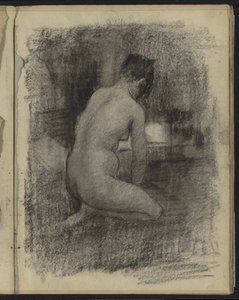 インテリアでひざまずく女性ヌード 作： Willem Arnoldus Witsen