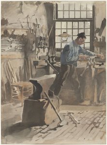 鍛冶屋で働く鍛冶屋 作： Willem Arnoldus Witsen