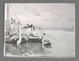 はしけ 2 隻 作： Willem Arnoldus Witsen