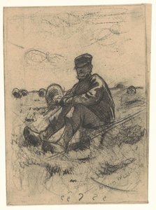 座っている羊飼い 作： Willem Arnoldus Witsen