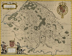 ヴァロワ 地図 作： Willem and Joan (1596 1673) Blaeu