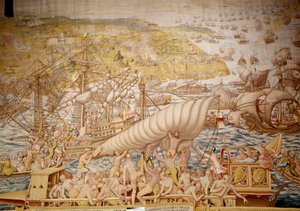カール5世皇帝によるチュニスの征服：1535年のゴレットの座 作： Willem de Pannemaker