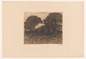 大きな木の近くの農場または家屋敷 作： Willem de Zwart (signed by artist)