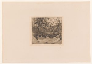 避難所の入り口のある森 作： Willem de Zwart (signed by artist)