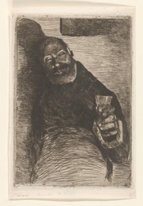 酒飲み (オブジェクトの元のタイトル) Man with Raised Glass (原題) 作： Willem de Zwart (signed by artist)