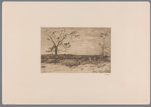 裸の木と木こりのある風景 ローディングコピス（原題）