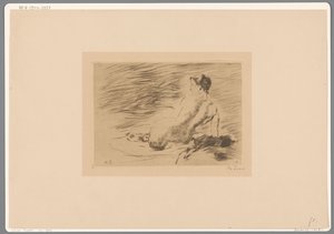 横たわる裸の女性 リクライニングヌード（原題） 作： Willem de Zwart (signed by artist)