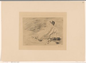 横たわる裸の女性 リクライニングヌード（原題） 作： Willem de Zwart (signed by artist)
