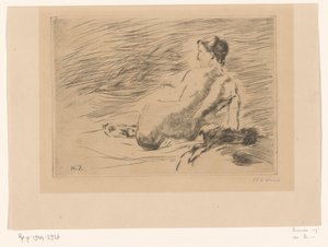 リクライニング裸の女性 リクライニングヌード（原題） 作： Willem de Zwart (signed by artist)