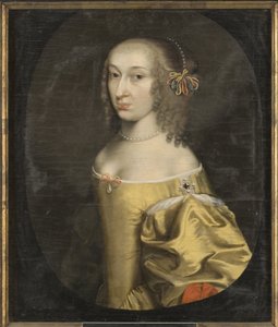 Edwige Sophie de Brandebourg - Margravine Hedwig Sophie of Brandenburg (1623-1683)の肖像、Honthorst, Willem van (1594-1666)作。油彩・キャンバス 作： Willem van Honthorst