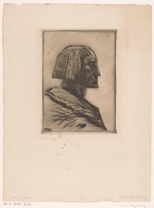 エジプト人の肖像 エジプト人 (原題) 作： Willem van Konijnenburg (signed by artist)