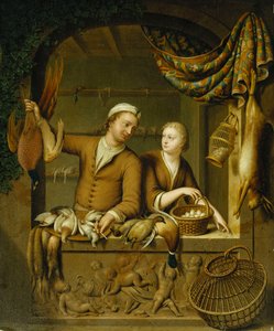 家禽売り、1727 作： Willem Van Mieris