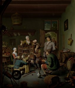 Rareeショー（ &39;t Fraay Curieus） 作： Willem Van Mieris