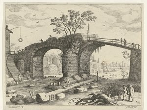 川に架かる橋 イタリアの風景（連載タイトル） 作： Willem van Nieulandt (II)