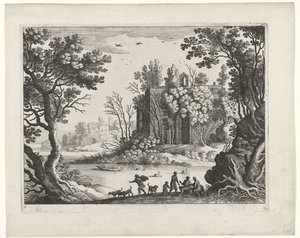 川沿いの建物 イタリアの風景（連載タイトル） 作： Willem van Nieulandt (II)