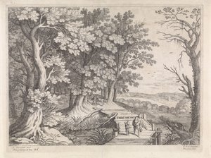 アブラハムとイサクのいる風景 イタリアの風景（連載タイトル） 作： Willem van Nieulandt (II)